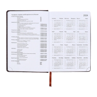Ежедневник датированный 2024 года, А5, 176 листов, Attomex.Croco, обложка искусственная кожа, ляссе, блок 70 г/м2, коричневый Ежедневник датированный 2024 года, А5, 176 листов, Attomex.Croco, обложка искусственная кожа, ляссе, блок 70 г/м2, коричневый