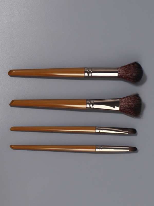 Набор кистей д/макияж 4 предмета 15,5(&plusmn;1)см нейлон/пластик карт подложка/PVC-коробка QF