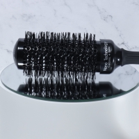 Брашинг &laquo;Premium&raquo;, вентилируемый, прорезиненная ручка, d = 4,3/6 &times; 28,7 см, цвет чёрный