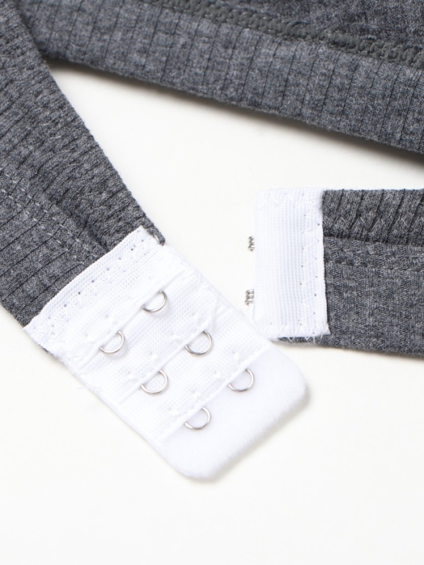 Комплект женский (топ, трусы) цвет темно-серый, размер 42-44