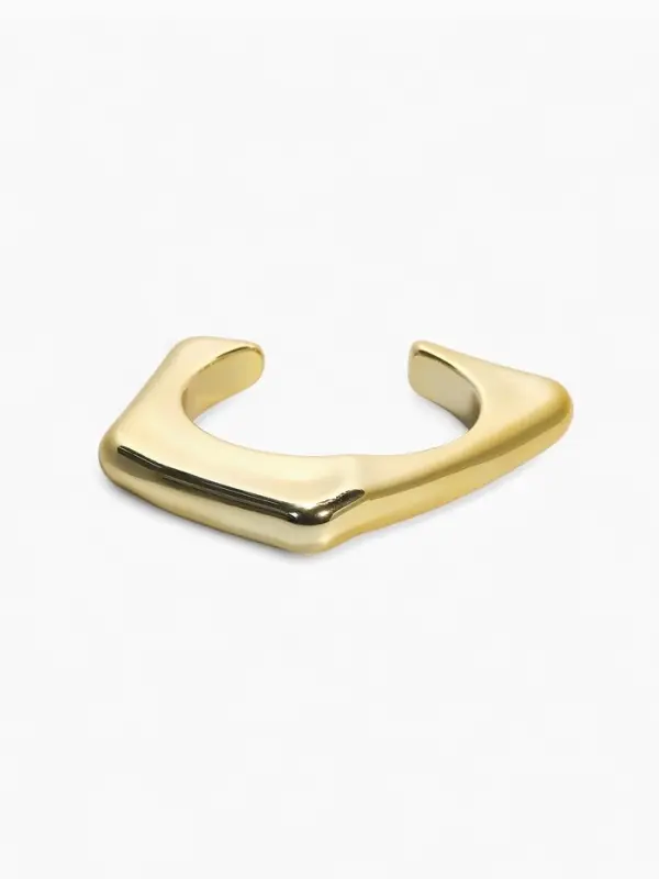 Браслет манжета &laquo;Уголки&raquo;, цвет золото