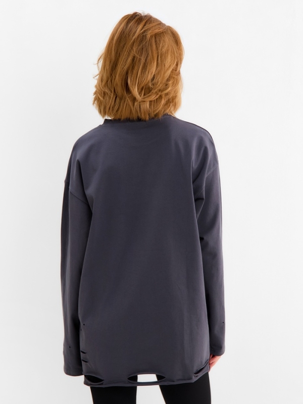 Лонгслив женский MINAKU: One Most Brand, цвет графит, ONESIZE