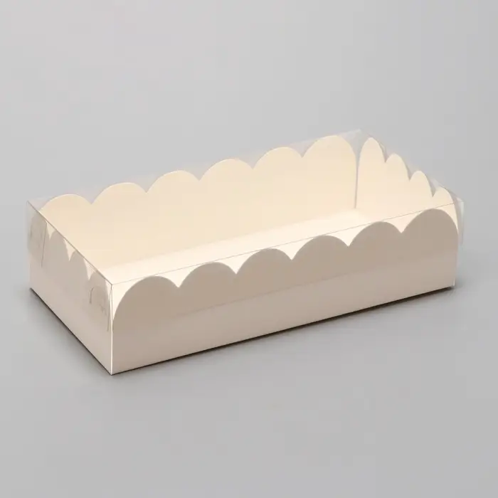 Коробка для печенья, белая, 10&times;20&times;5 см