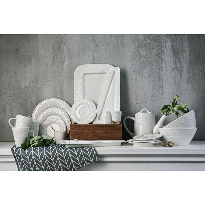 Набор для специй фарфоровый Magistro Argos, 2 предмета: солонка, перечница, 90 мл, 6&times;8 см, цвет белый