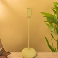 Подсвечник на 1 свечу текстурный "Оливковый" 8х8х25,5 см