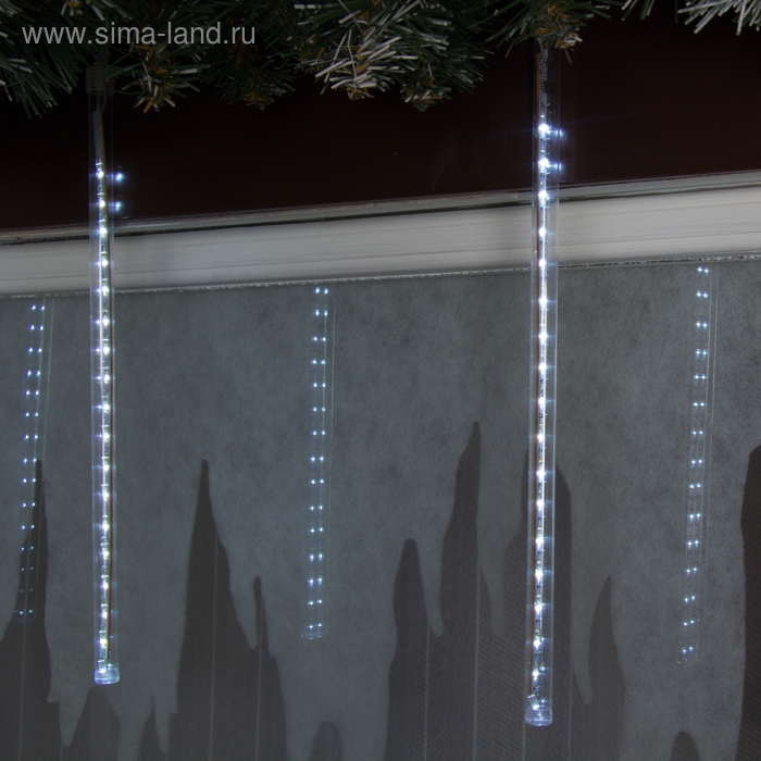 Гирлянда &laquo;Сосулька&raquo; тающая 0.3 м, IP44, прозрачная нить, 18 LED, свечение белое, переливы, 220 В