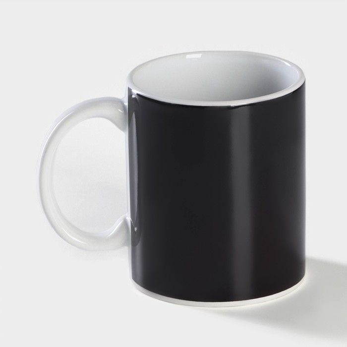 Кружка - хамелеон керамическая Доляна &laquo;Полнолуние&raquo;, 350 мл, цвет белый