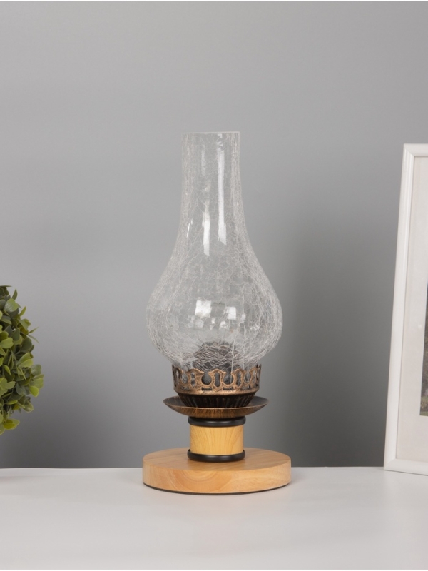 Лампа настольная BayerLux ЭКО "Татьяна" 1х40Вт Е27 светло-коричневый 14х14х34см