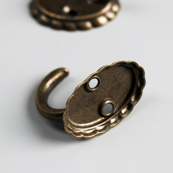 Крючок металл "Ретро" бронза набор 2 шт 3,9х3,3х2,7 см