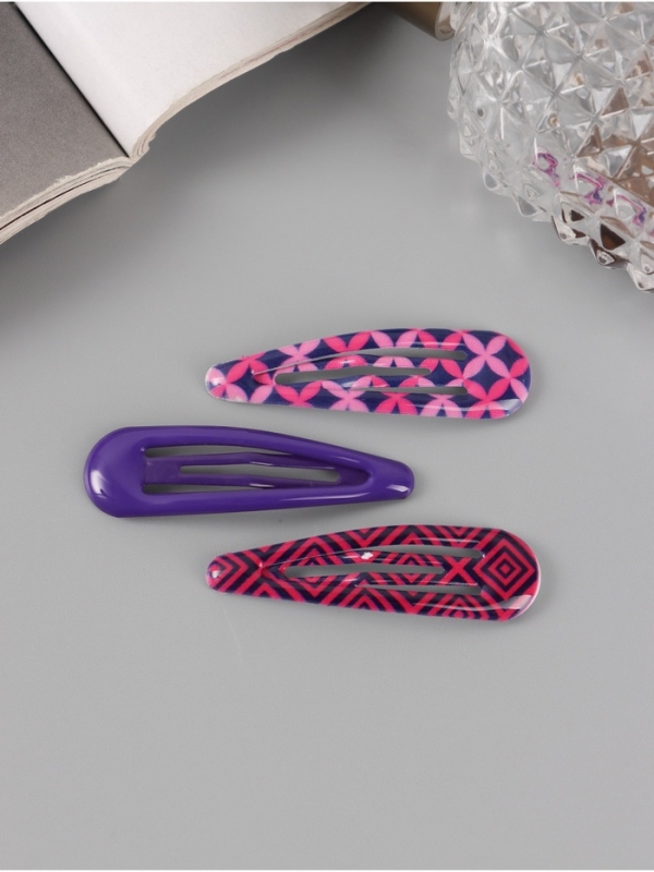 Невидимка для волос Невидимка для волос "Флора" (набор 8 шт) геометрия, 5 см, микс