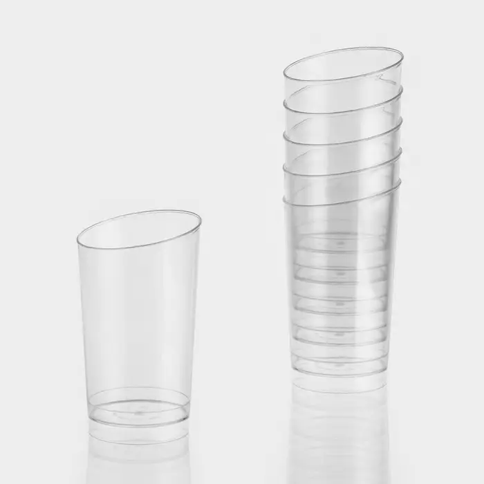 Стакан пластиковый одноразовый &laquo;Конический экстра&raquo;, 150 мл, прозрачный