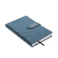 Ежедневник недатированный формат А5, с хлястиком, 112л, линия, пвх, Бирюзовый