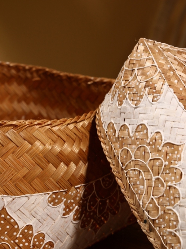 Корзинка плетеная "Манадо" бамбук 24х24х15 см, светлая