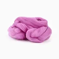 Шерсть для валяния 100% полутонкая шерсть 50 гр (058, сирень)