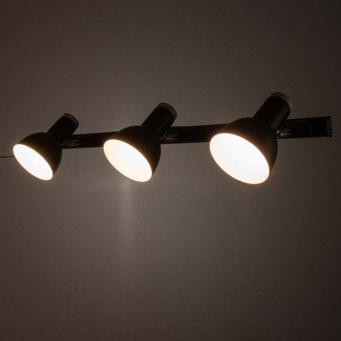 Спот "Бейкер" 3хЕ27 40Вт черный 100х17х12 см