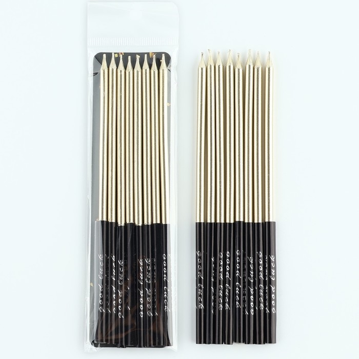 Свечи для торта &laquo;В твой особенный день&raquo;, шампань, 8 шт, 14,9 х 0,5 см