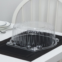 Крышка для тортницы пластиковая одноразовая ПР-Т-225, 25&times;10,6 см, внутренний 23&times;9,5 см, прозрачная