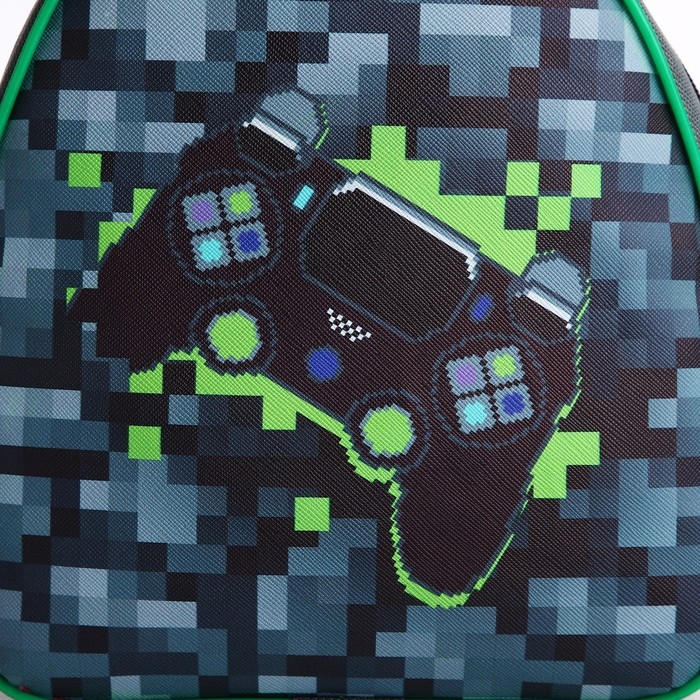 Детский рюкзак с блокнотом,раскраской,карандашами,пазлами и наклейками &laquo;Пиксельный мир&raquo;