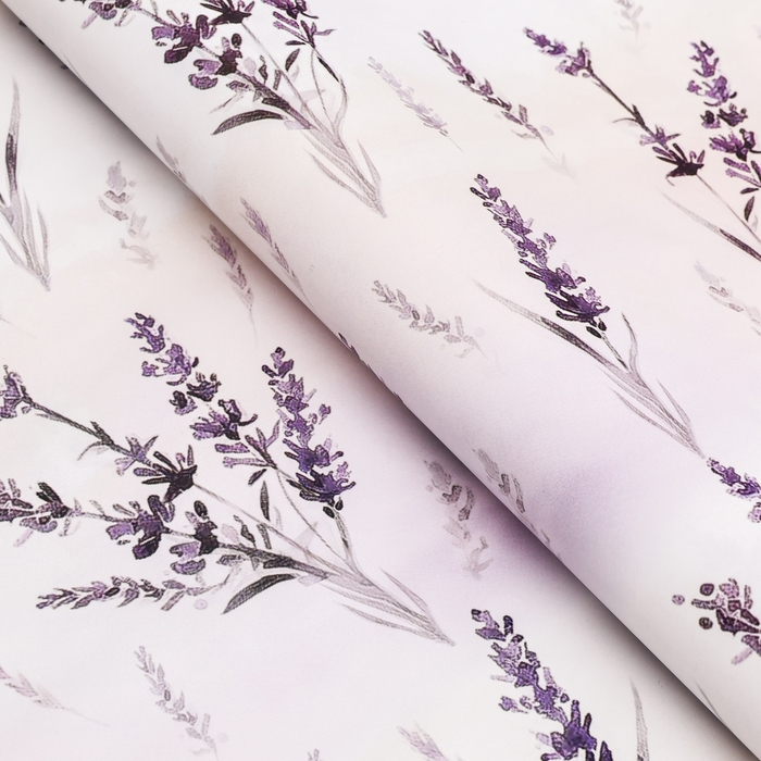 Бумага подарочная глянцевая  "Лаванда",  70 х 100 см,1 лист