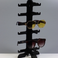 Подставка под очки 6 мест, 16&times;14,5&times;35,5, оргстекло, цвет чёрный