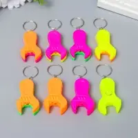 Фонарик брелок для ключей на кольце &laquo;Инструмент&raquo;, 5&times;3.4&times;1.2 см, МИКС