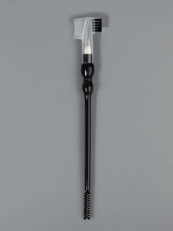 Кисть для макияжа, 3в1, 17 см, чёрная Кисть для макияжа, 3в1, 17 см, чёрная