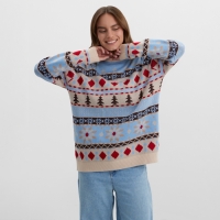 Новый год. Джемпер вязаный KAFTAN Scandinavia размер 56, голубой