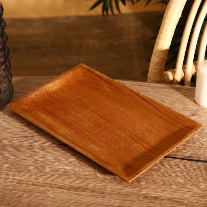 Блюдо 30х20х2 см, тиковое дерево