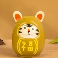 Деревянная кукла кокеши "Тигренок" цв. жёлтый, 6х6х9 см