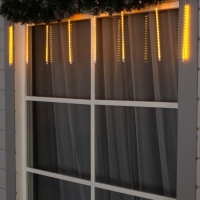Гирлянда &laquo;Сосульки&raquo; 2.5 &times; 0.3 м, IP65, прозрачная нить, 192 LED, свечение жёлтое с эффектом стекания, 12 В