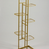 Подставка для цветов Greengo, 7 полок, 43 &times; 22 &times; 126 см, напольная, металл, цвет золотой