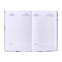 Ежедневник недатированный А5, 128 листов "БЕЛЫЙ МРАМОР", твёрдая обложка, глянцевая ламинация