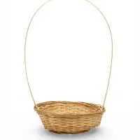 Корзина плетеная 20 х 20 х _ см, ручка h=21 см натуральный (К 1224600)