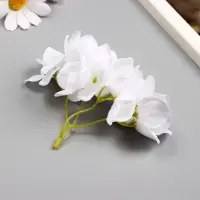 Бутон на ножке для декорирования &laquo;Фиалка белая&raquo;, d=5 см, h=10 см