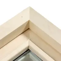 Окно, 30&times;30см, однокамерный стеклопакет, осина