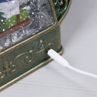 Светодиодная фигура &laquo;Ёлка со снеговиками&raquo; 23 &times; 29 &times; 9.5 см, пластик, батарейки ААх3 (не в комплекте), USB, свечение тёплое белое