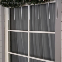 Гирлянда &laquo;Сосульки&raquo; 2.5 &times; 0.3 м, IP65, прозрачная нить, 192 LED, свечение жёлтое с эффектом стекания, 12 В