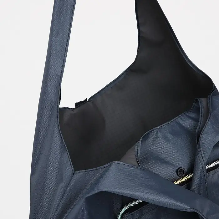 Сумка хозяйственная на кнопке, складная, цвет серый