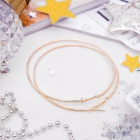 Серьги кольца QF «Классика», d=7 см, цвет золото Серьги кольца QF «Классика», d=7 см, цвет золото