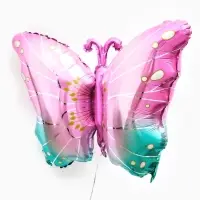 Воздушный шар фольгированный 32" &laquo;Бабочка&raquo; цвет розовый металлик