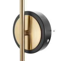 Бра "Техно" Е27 40Вт золото-черный 21х10х38см