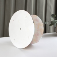 Фруктовница стеклянная 2-х ярусная Доляна &laquo;Фруктовый лёд&raquo;, d=25/20 см ㅤ