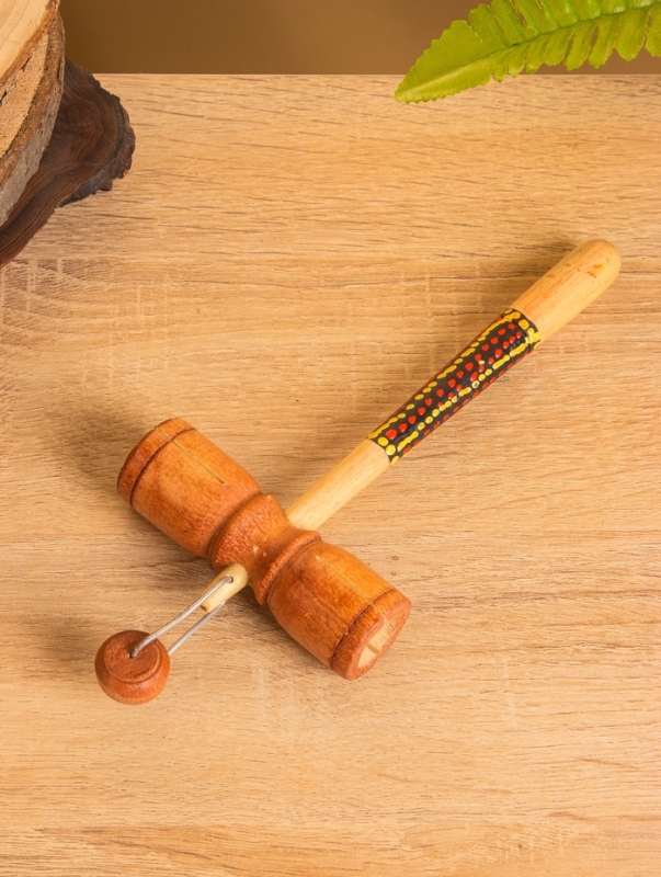 Сувенирный музыкальный инструмент "Стучалка" махагон, 17 см