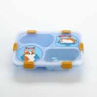 Ланч - бокс с 4 секциями &laquo;До/после обеда&raquo;, 23 х 17 х 5,5 см, голубой