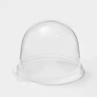 Крышка - купол одноразовый к контейнеру ПР-Т-85К, пластик, круглый, 11&times;8.2 см, прозрачный
