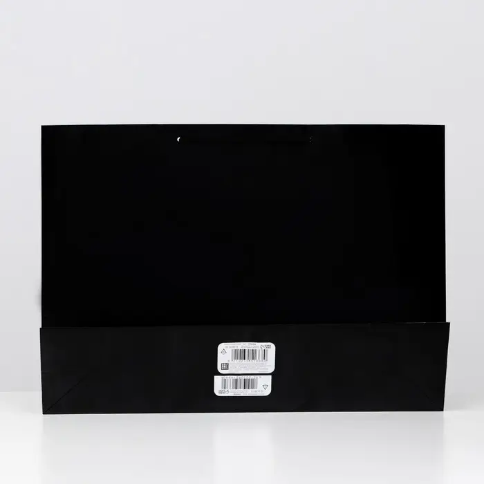 Пакет ламинированный, чёрный, 38 х 53,5 х 13 см