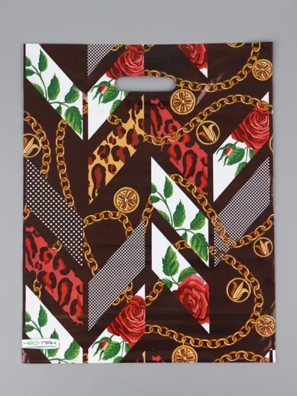 Пакет "Гламур, полиэтиленовый с вырубной ручкой 38х47 см, 60 мкм