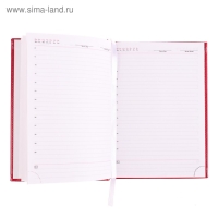 Ежедневник недатированный А5, 160 листов "Небраска", перфорация углов, красный Ежедневник недатированный А5, 160 листов "Небраска", перфорация углов, красный