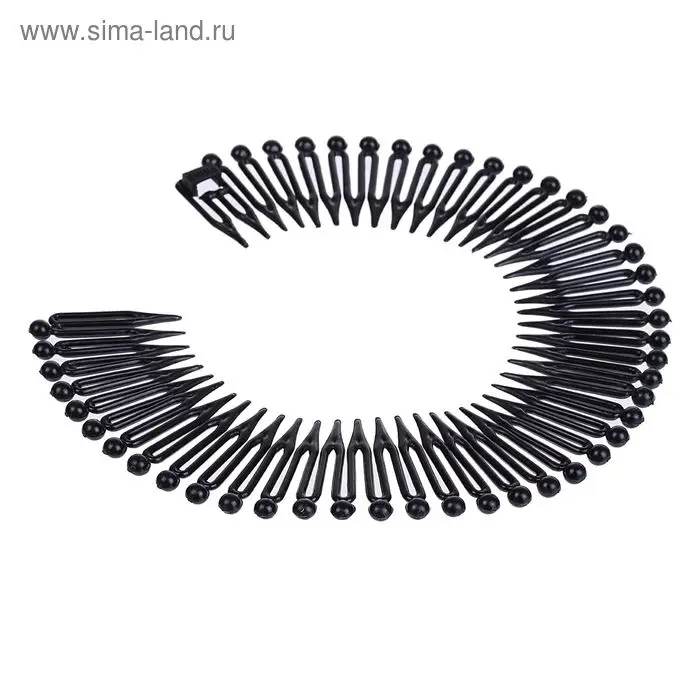 Гребень - ободок для волос &laquo;Классика&raquo;, чёрный