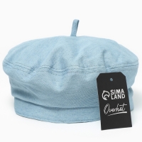 Берет джинсовый, р-р 56см